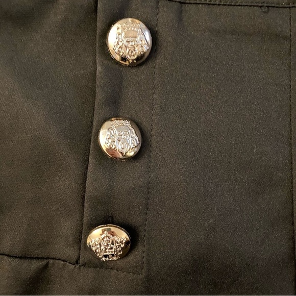 Black Short Overalls with Silver Buttons - Picture 8 of 8